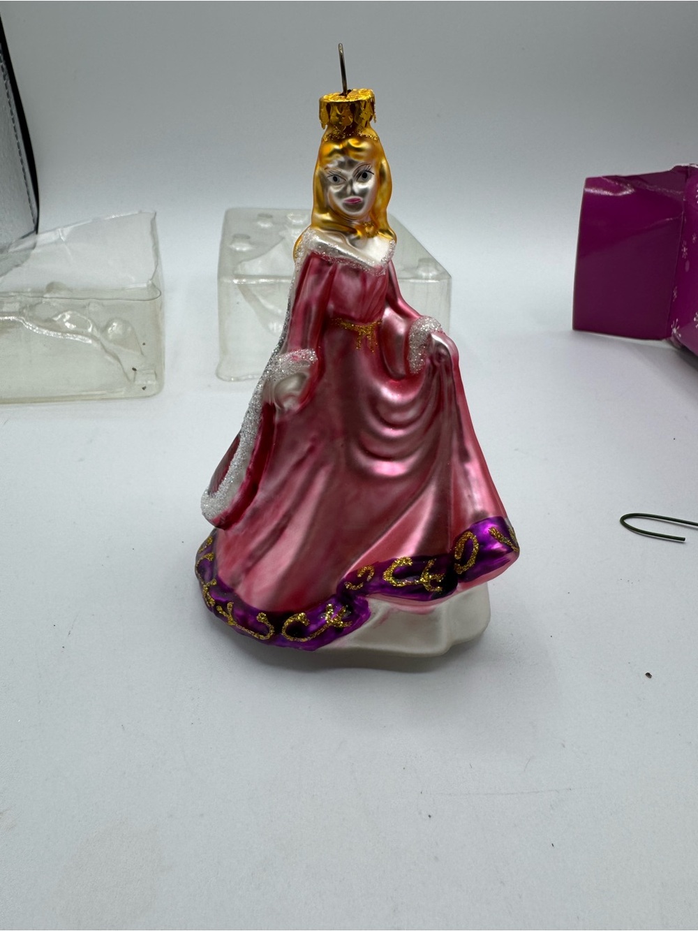 Disney Sleeping Beauty Blown Glass Ornament